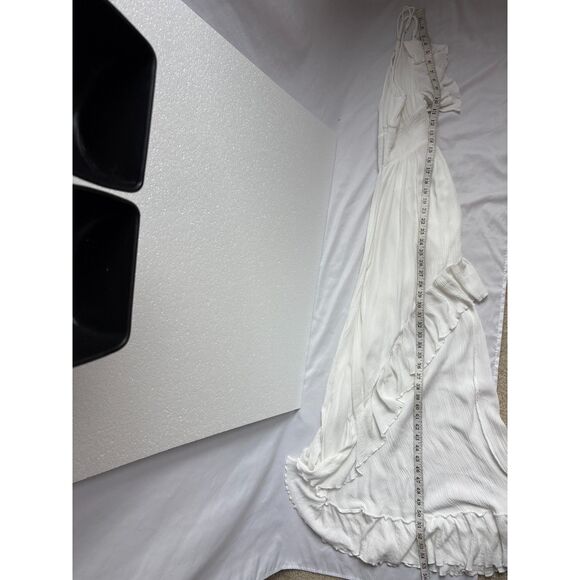 Bonhomia White Ruffle Hi Low Dress Long Size M Boho Romantic Bohemian Girly Cute - Picture 12 of 12